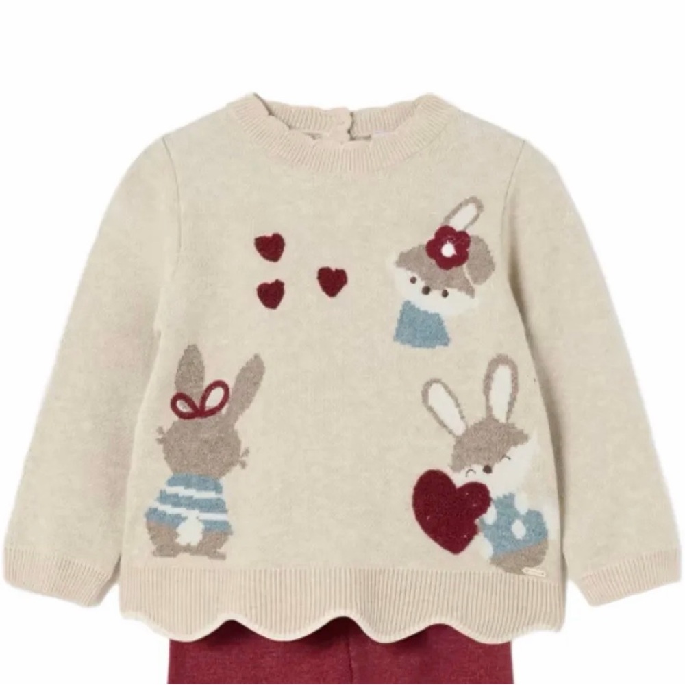 Mayoral Sweater - Rabbit with Heart Details